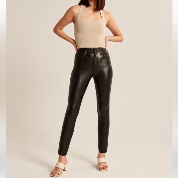 Abercrombie Leather Skinny Pants - Picture 1 of 9